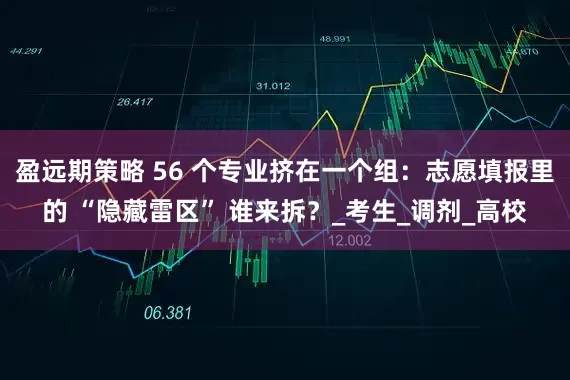 盈远期策略 56 个专业挤在一个组：志愿填报里的 “隐藏雷区” 谁来拆？_考生_调剂_高校