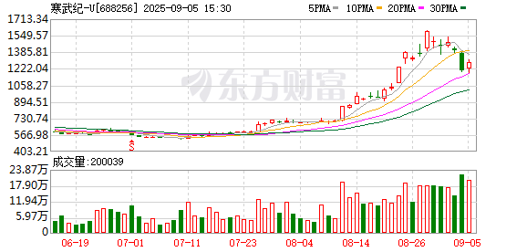 满江红配资 寒武纪总市值一度突破6000亿 首次实现半年度盈利