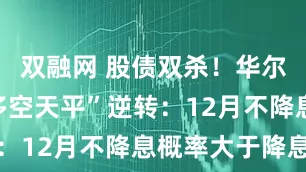 双融网 股债双杀！华尔街重要“多空天平”逆转：12月不降息概率大于降息